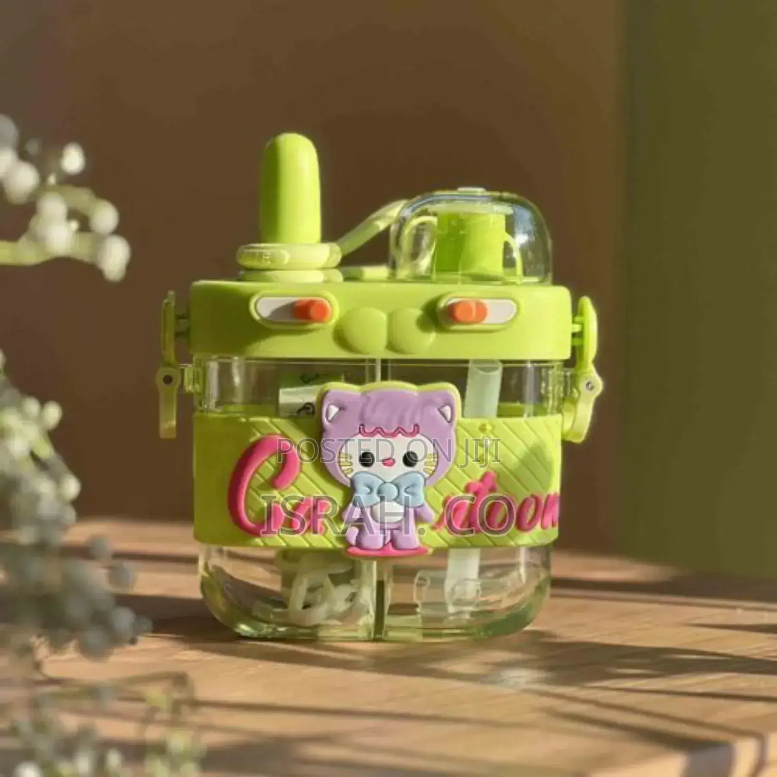 800ml Cute Use Cartoon Dual Juice Water Milk Drink Bottle