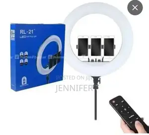 Photo - 21" Selfie Ring Light With Stand and Phone Holder
