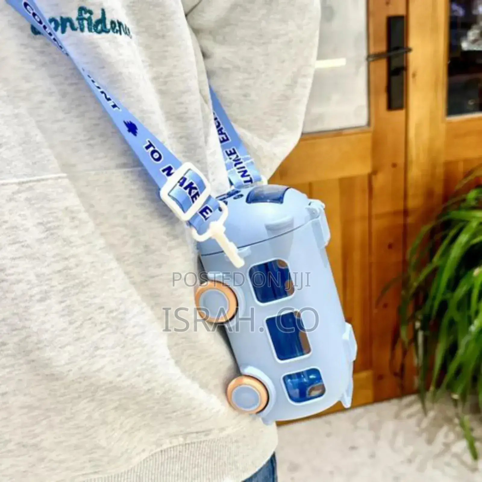 500ml Bus Water Bottle for Kids With Strap, Sipper,
