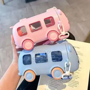 500ml Bus Water Bottle for Kids With Strap, Sipper,