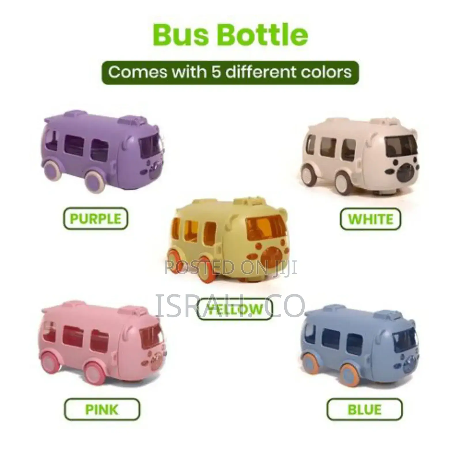 500ml Bus Water Bottle for Kids With Strap, Sipper,