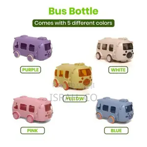 500ml Bus Water Bottle for Kids With Strap, Sipper,