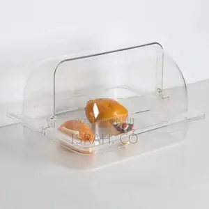 Transparent Bakery Pan Bread Bowl Dessert Display Cabinet