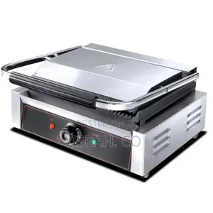 Commercial Electric Grooved Panini Sandwich Contact Grill