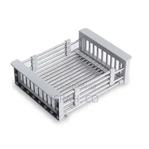 Stainless Steel Expandable Dish Drying Rack Over Sink