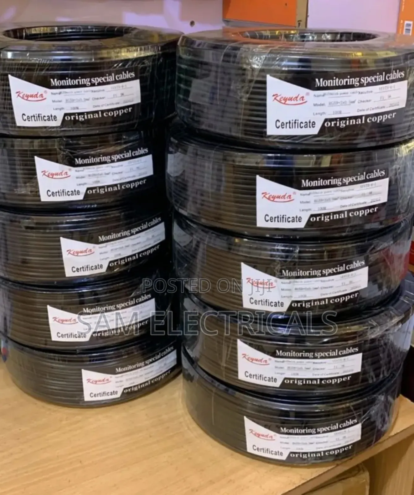 Coaxial With Power 100meters
