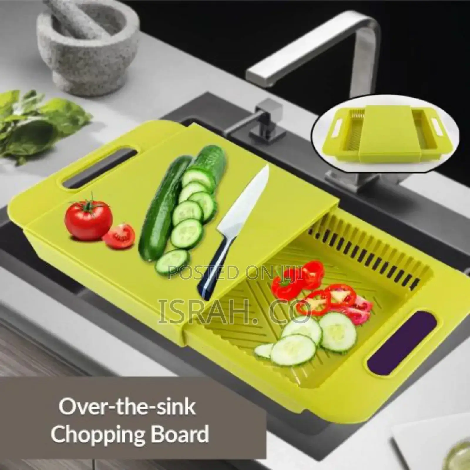 Kitchen Sink Drain Basket Vegetables and Fruits Green