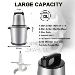 Winningstar 12 Litre Electric Home Food Chopper