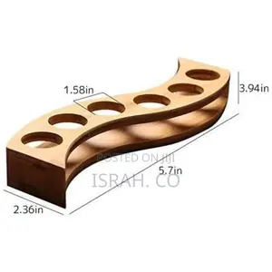 Bamboo Holder Vintage Liquor Cup Rack Shot Glass