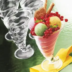 6 Pack Shell of 32cl Sundae Cups Clear Glasses
