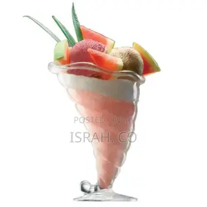 6 Pack Shell of 32cl Sundae Cups Clear Glasses