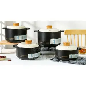 3l, 4l, 5l of 3 Piece Ceramic Tureen Soup Round Ceramic Pot