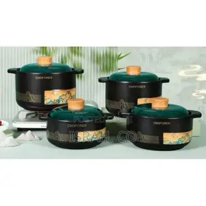 3l, 4l, 5l of 3 Piece Ceramic Tureen Soup Round Ceramic Pot