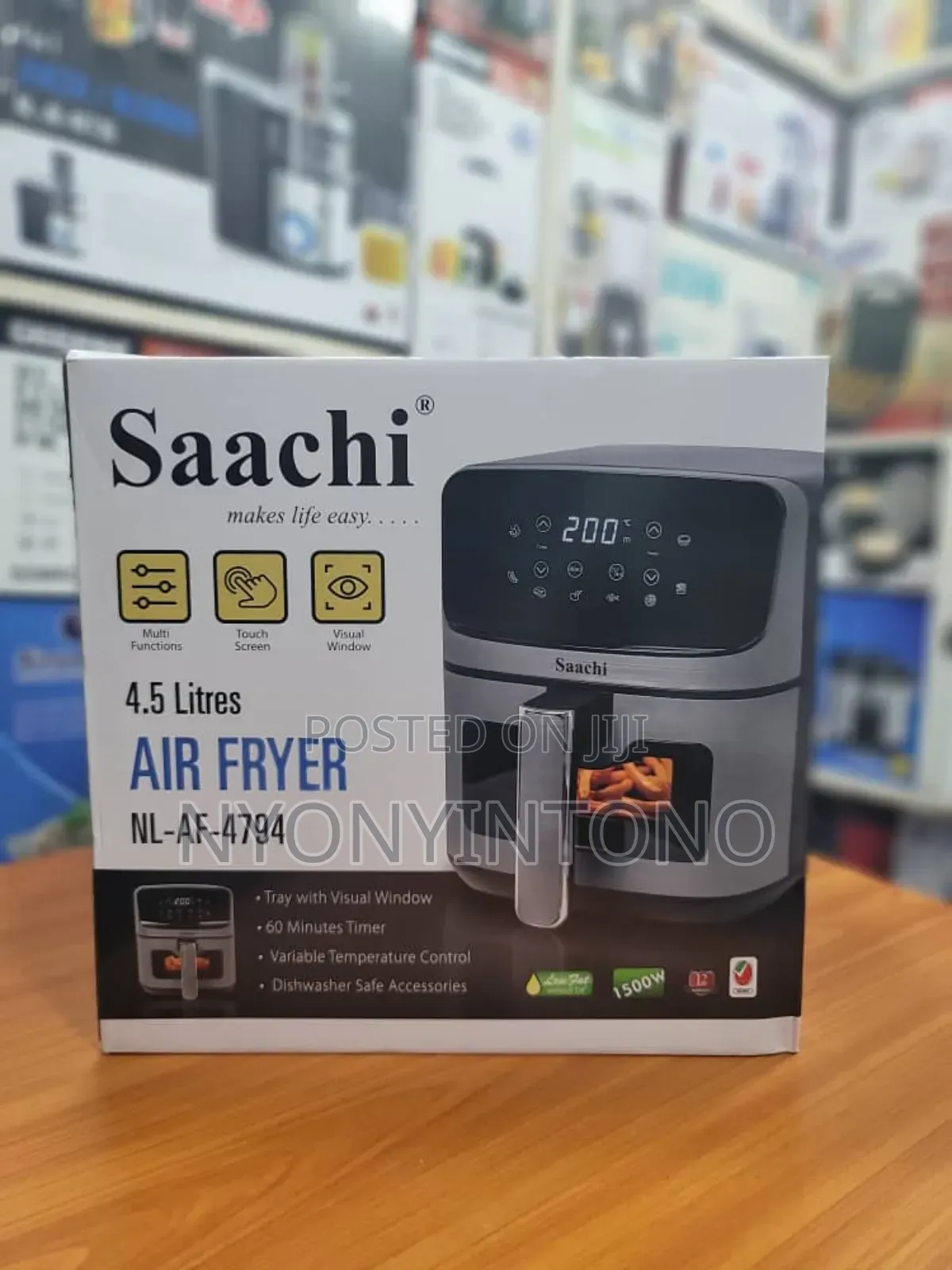 Saachi 4.5litres Digital Air Fryer With 1yr Warranty
