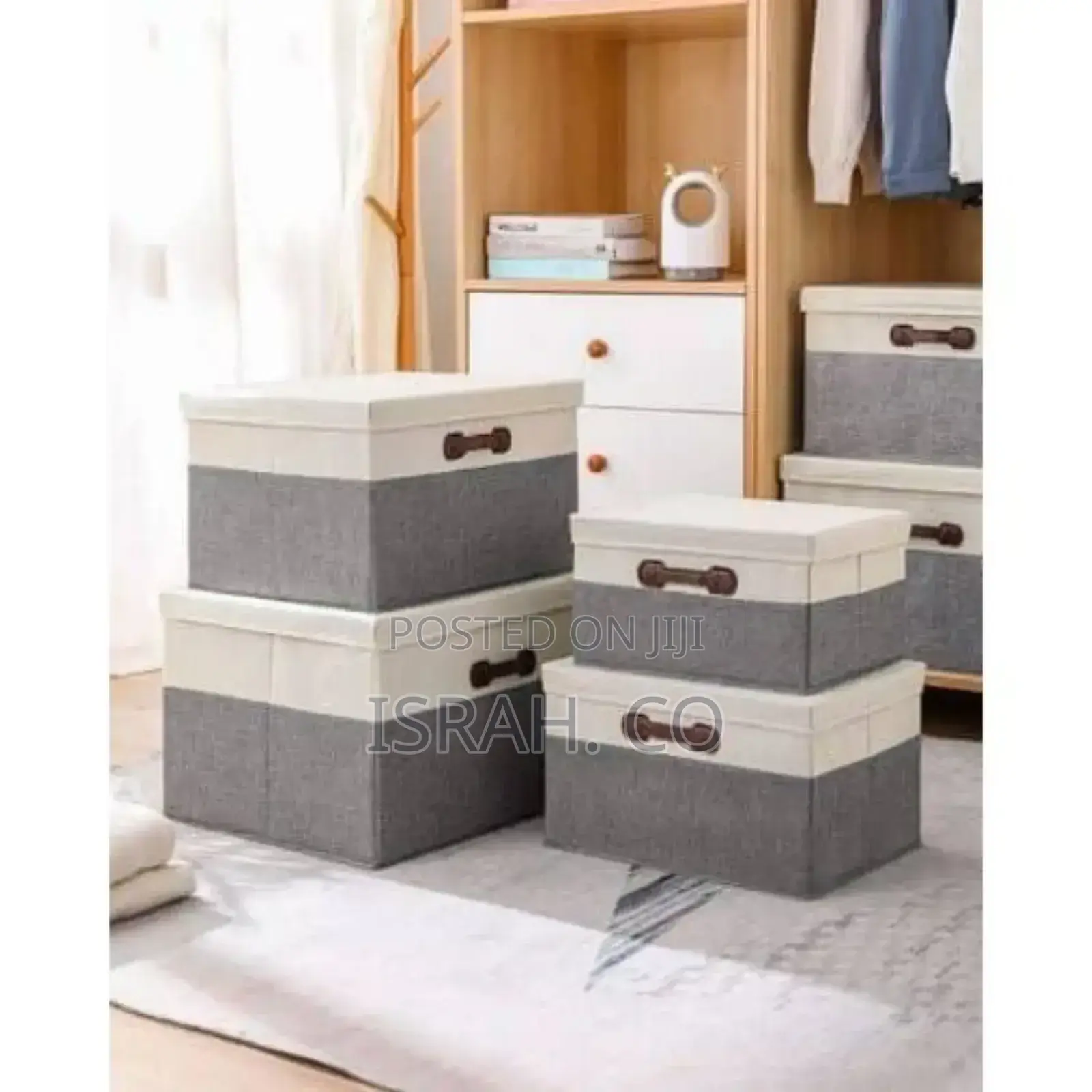 4 Pack Decorative Foldable Clothes Storage Boxes