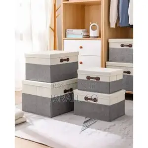 4 Pack Decorative Foldable Clothes Storage Boxes