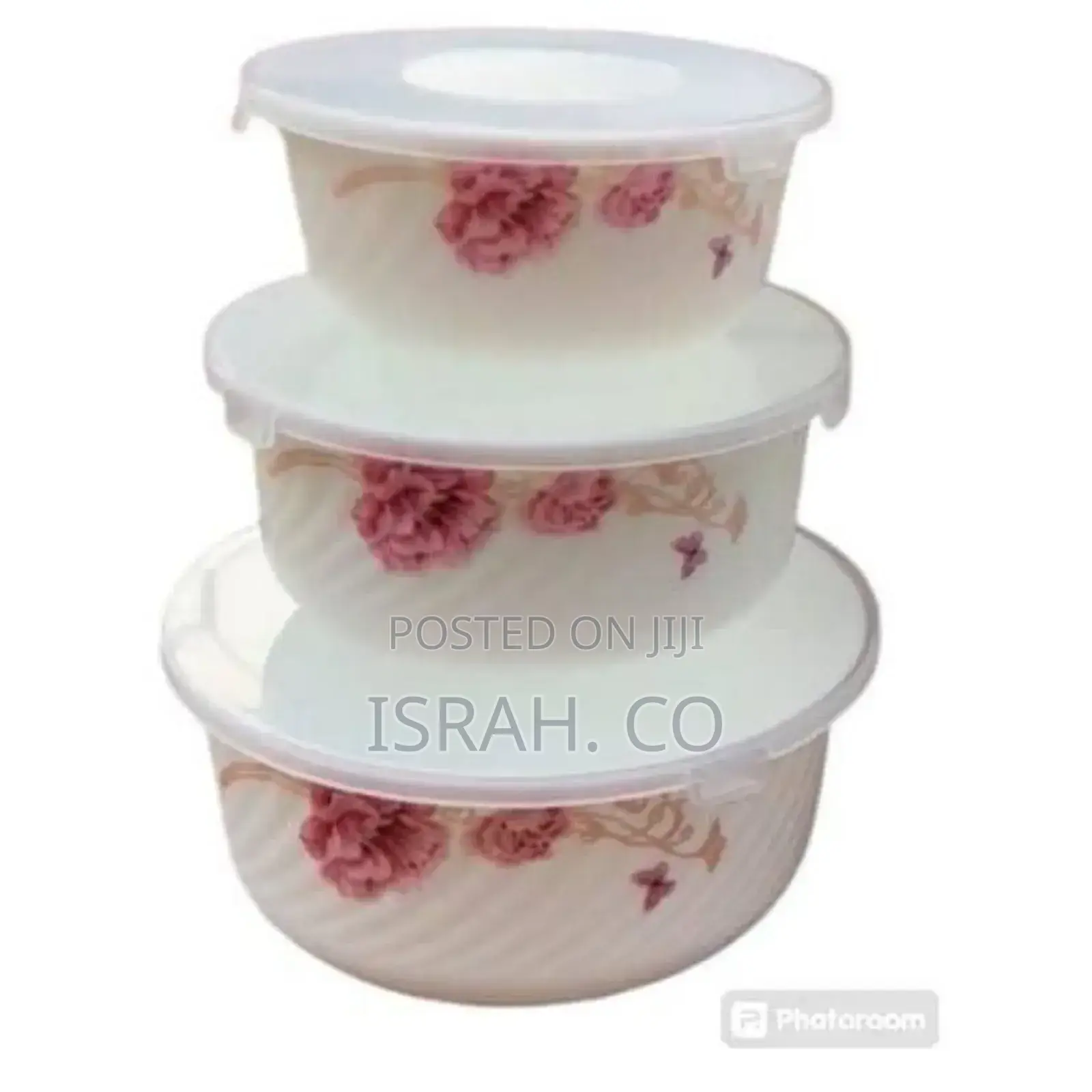 Opal 3 Piece Floral Serving Bowl Mixiing Bowl Set