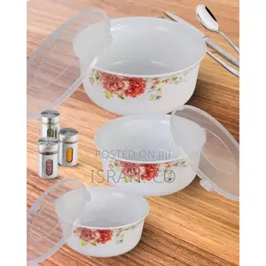 Opal 3 Piece Floral Serving Bowl Mixiing Bowl Set