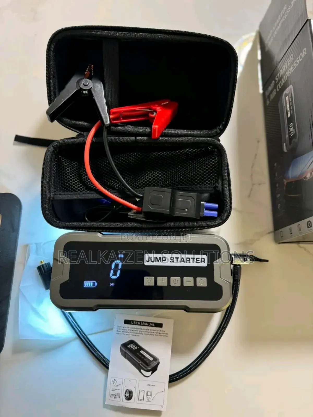 Power Car Jump Starter Power Pack With Air Compressor