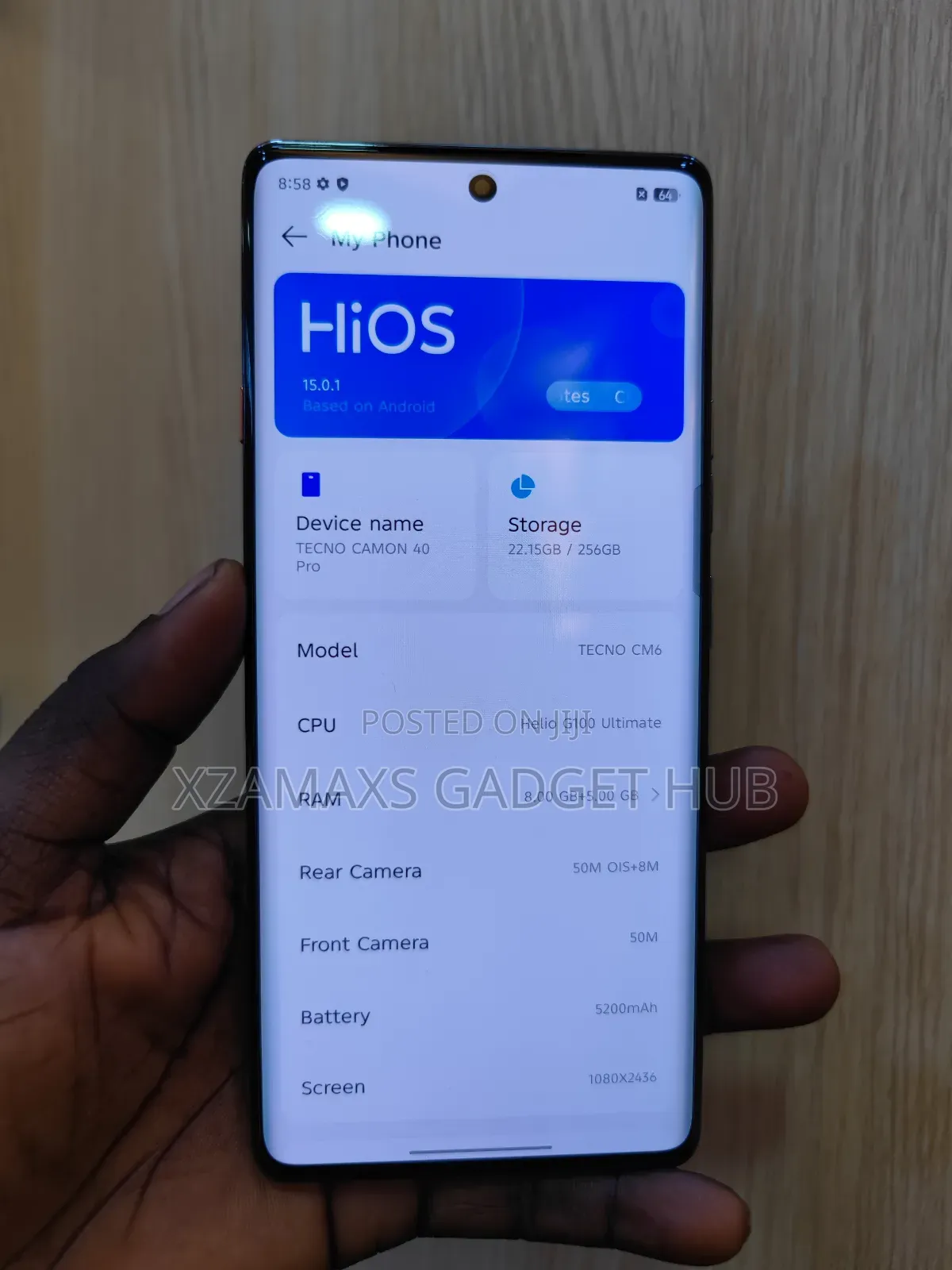 New Tecno Camon 40 Pro 4G 256 GB Gray