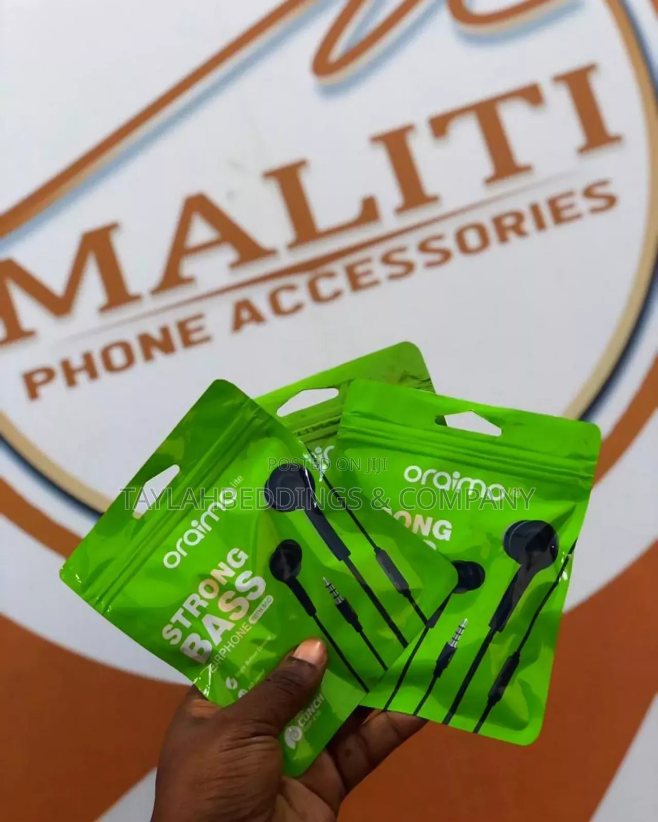 Headset Oraimo Strong Bass Earphone Black
