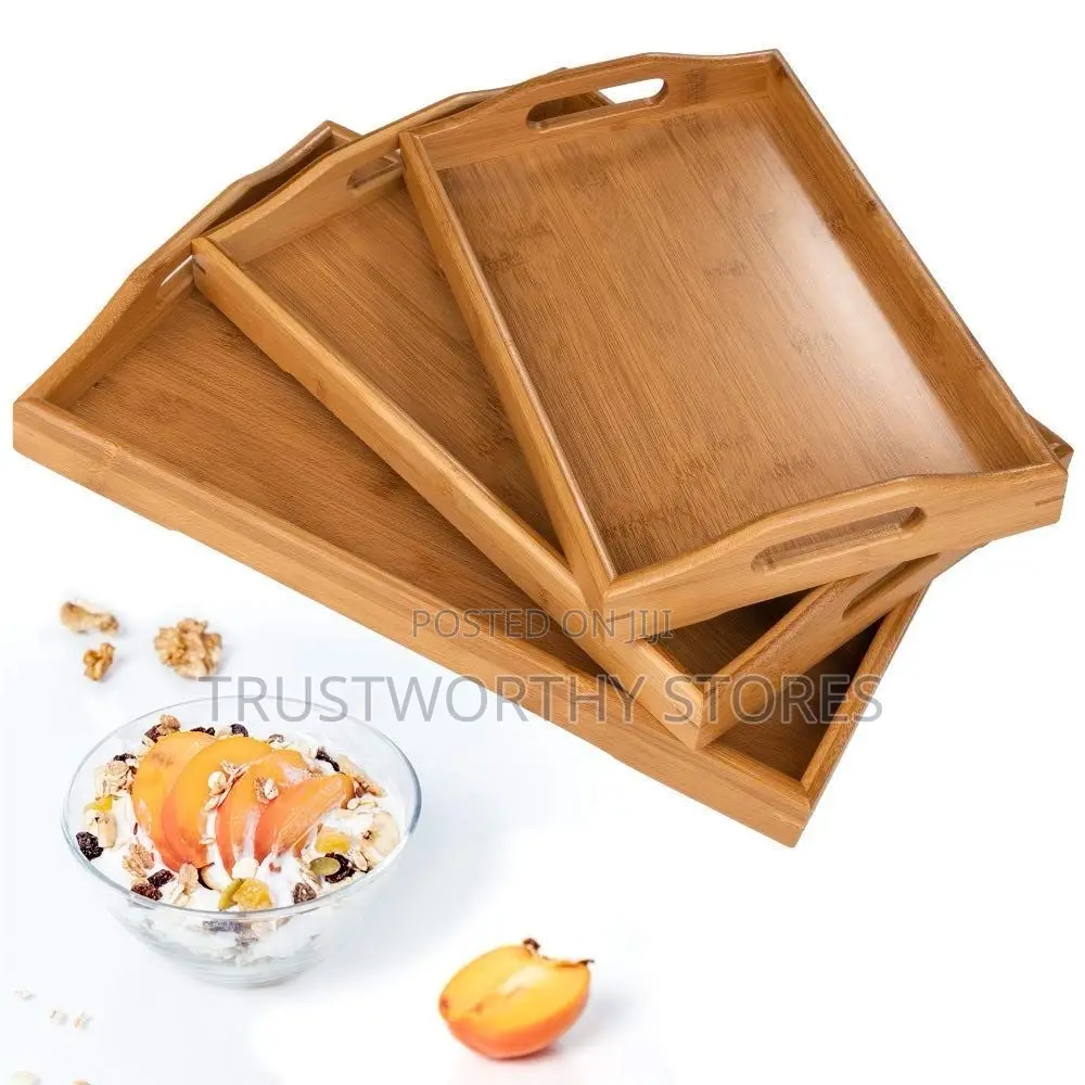 Wooden Trays - Set of 3pcs
