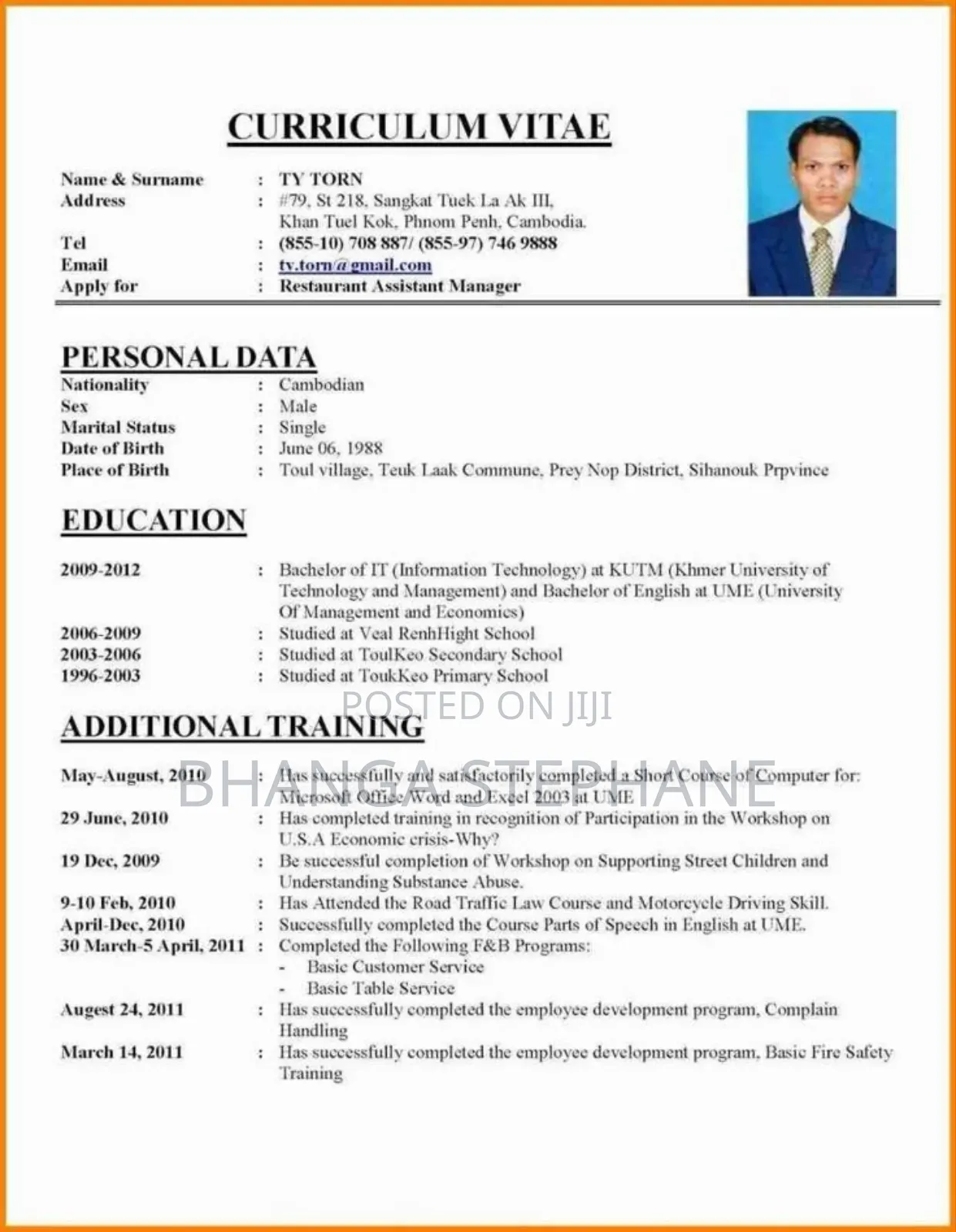 Curriculum Vitae Making