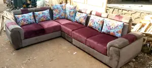Maroon Sofa Set With Pillow