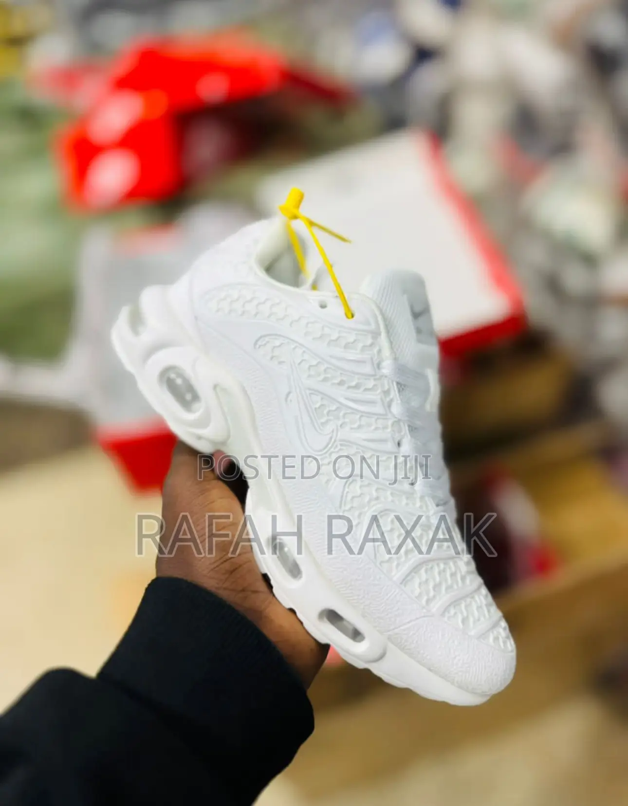 Original White Nike Air Max Plus Tn Casual Rubber Sneakers