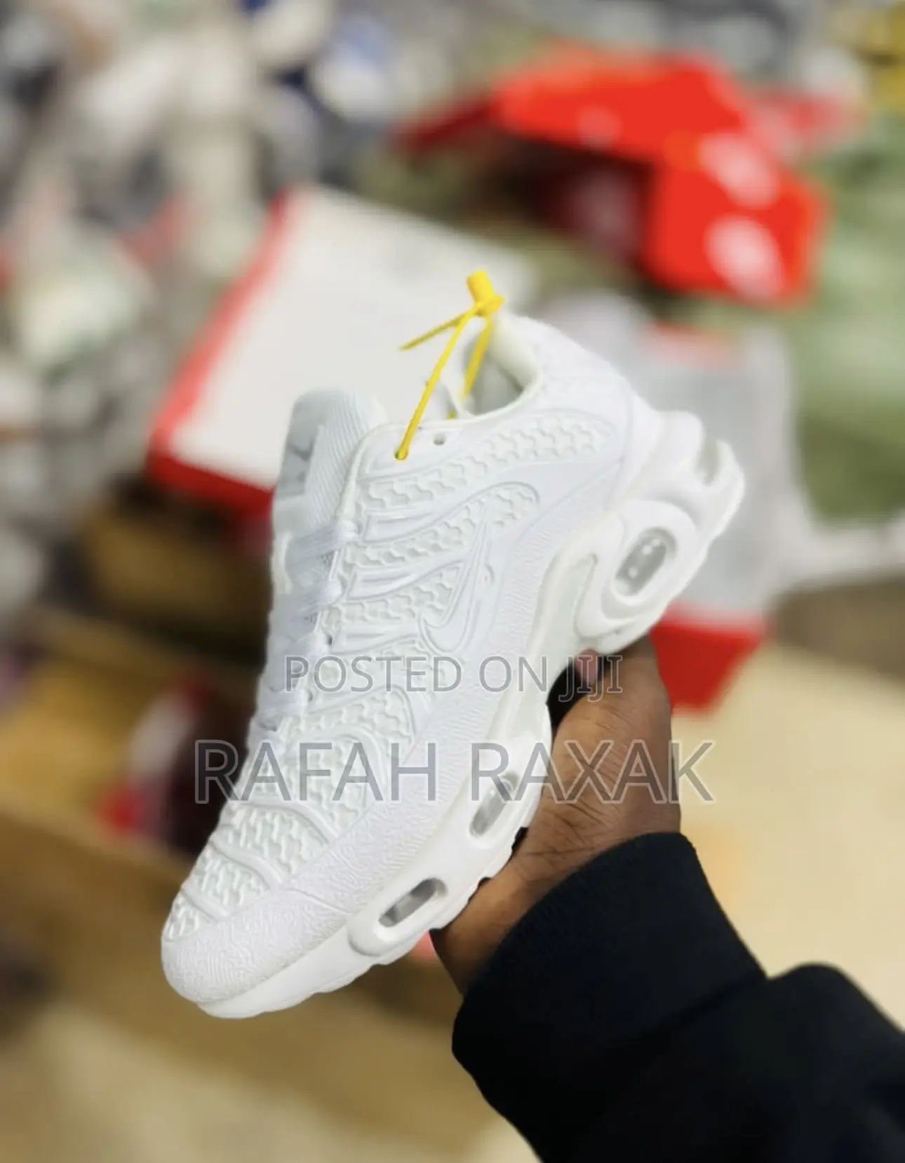 Original White Nike Air Max Plus Tn Casual Rubber Sneakers