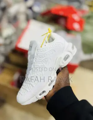 Original White Nike Air Max Plus Tn Casual Rubber Sneakers