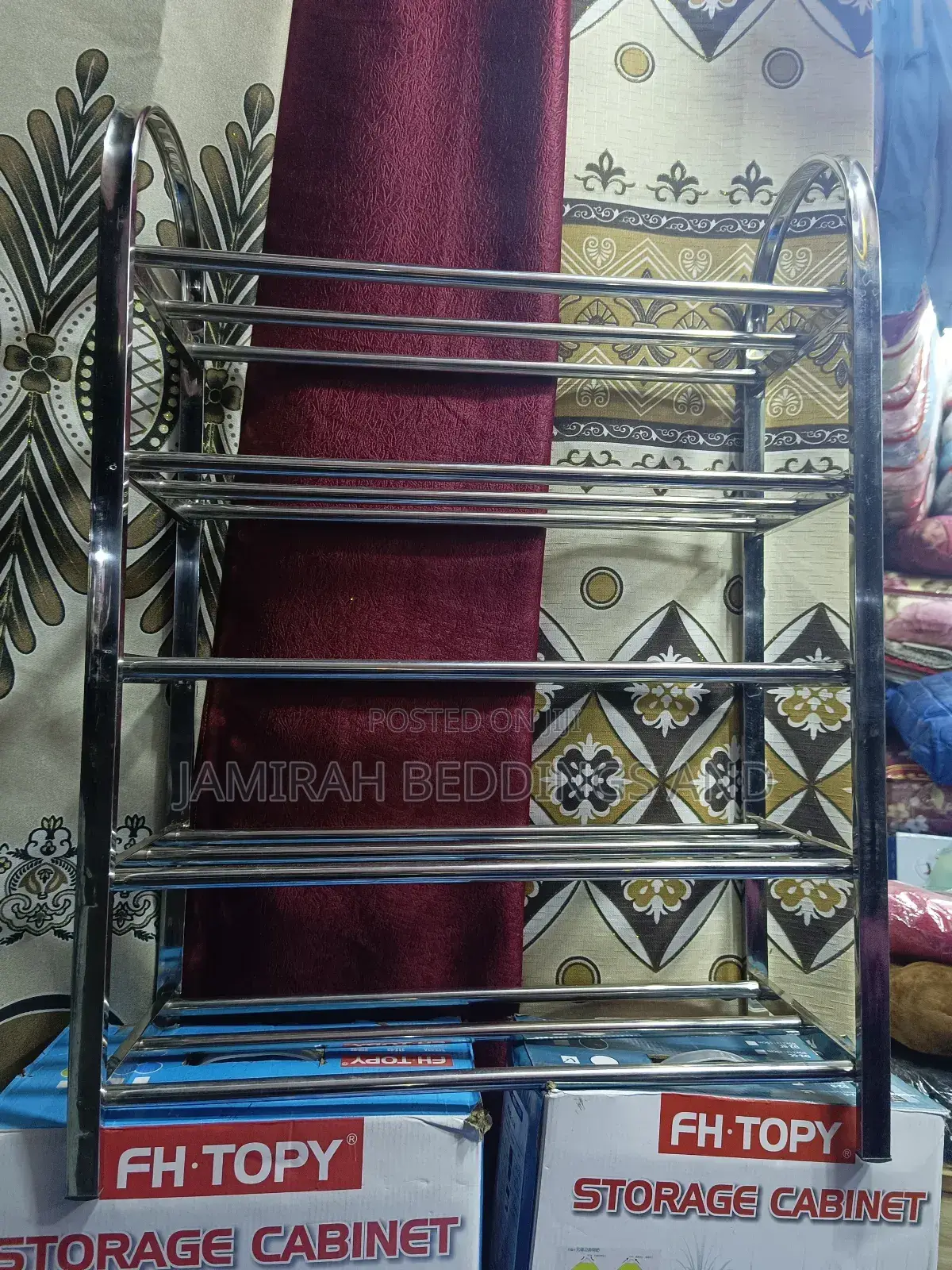 Metallic Shoe Rack