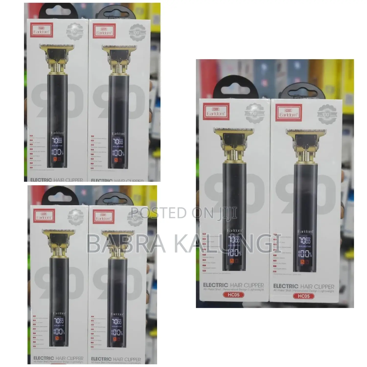 Rechargeable Metal Simple Style Hair Clipper-New