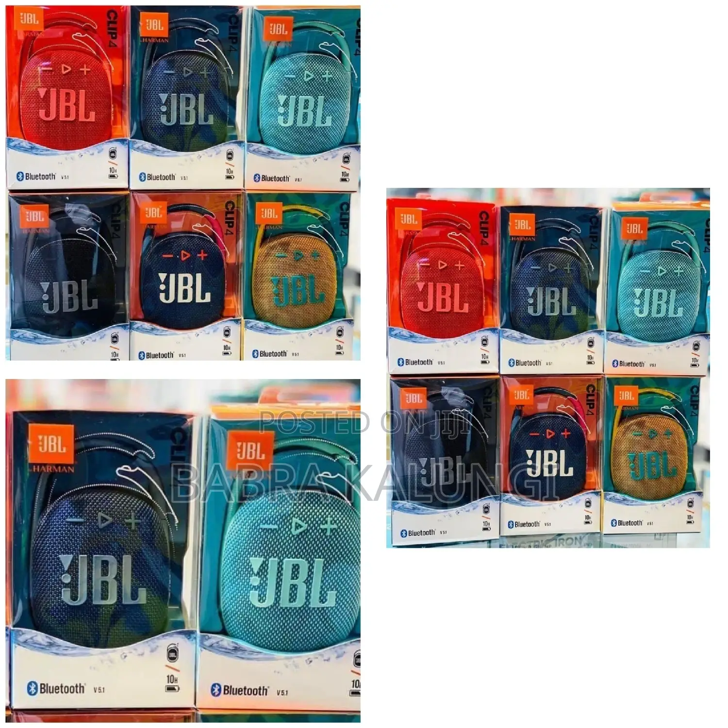 JBL Clip 4 Blue Portable Bluetooth Speaker