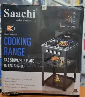 Saachi 3gas Burners +1 Electric Hotplate Standing Cooker