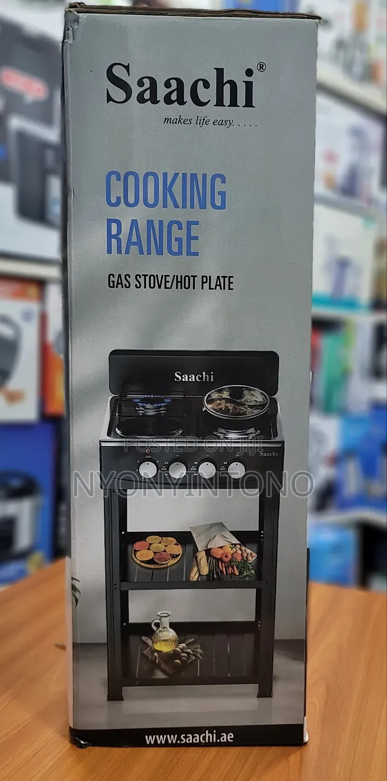 Saachi 3gas Burners +1 Electric Hotplate Standing Cooker