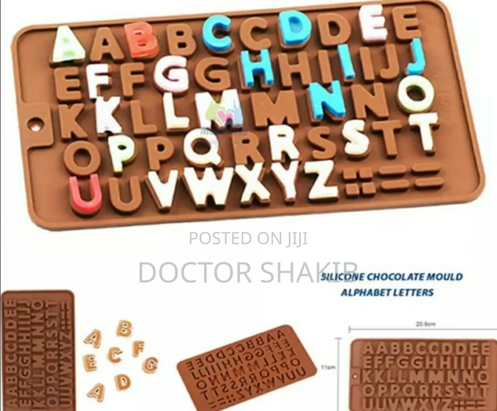 Silicone Alphabet Letters Chocolate Molds