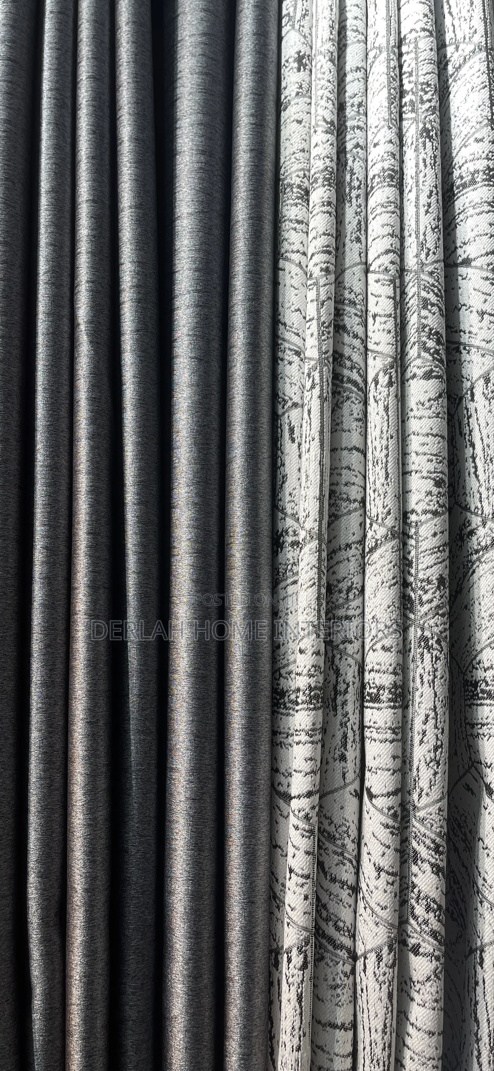 Mix and Match Curtains in Grey Color Per Ready Meter