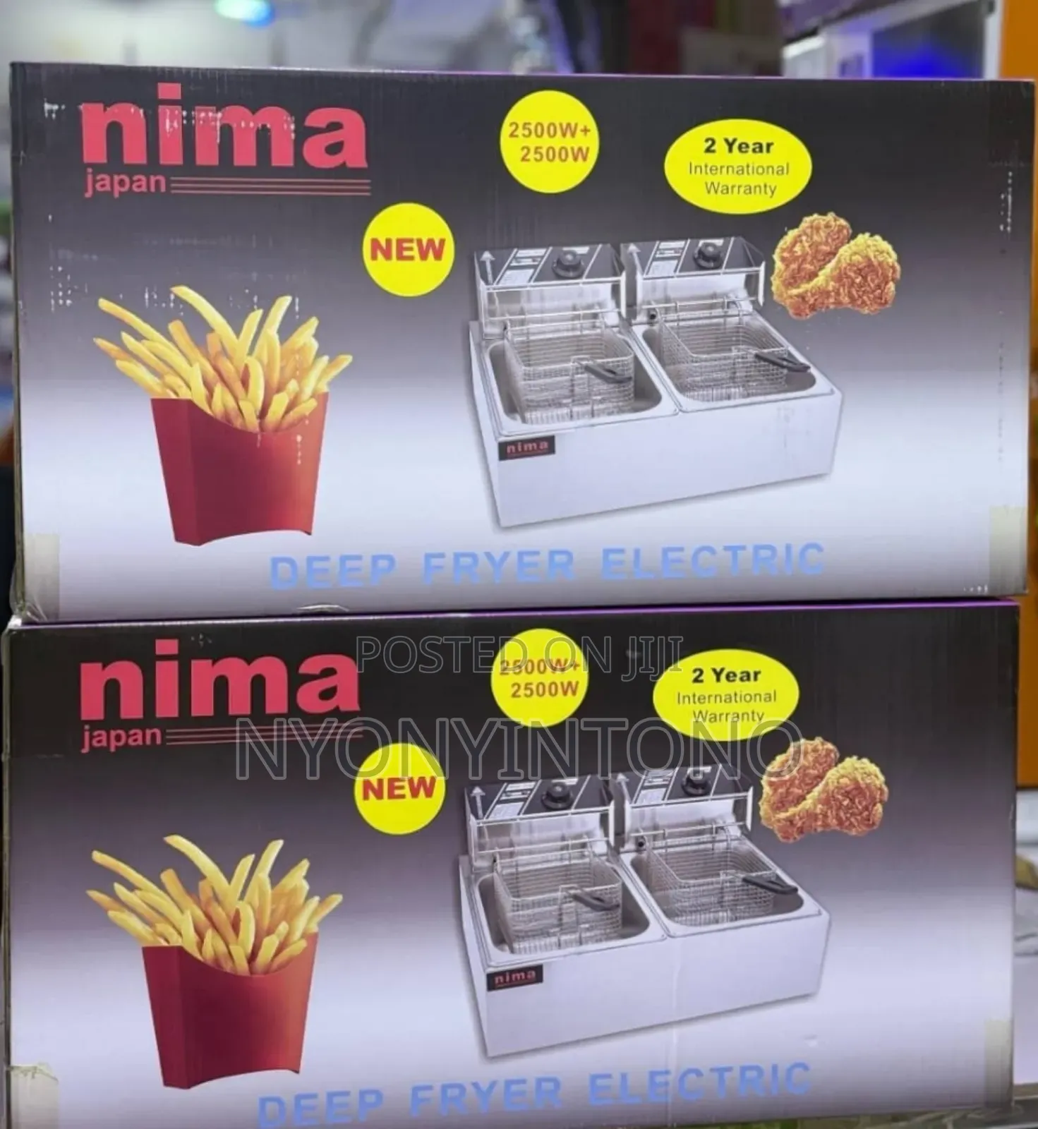 Nima 12liters Stainless Steel Double Deep Fryer