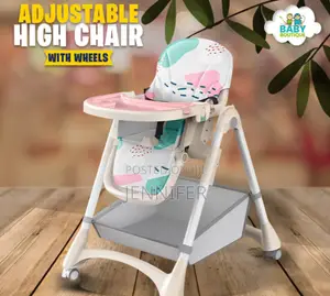 Baby Adjustable High Chair With Wheels