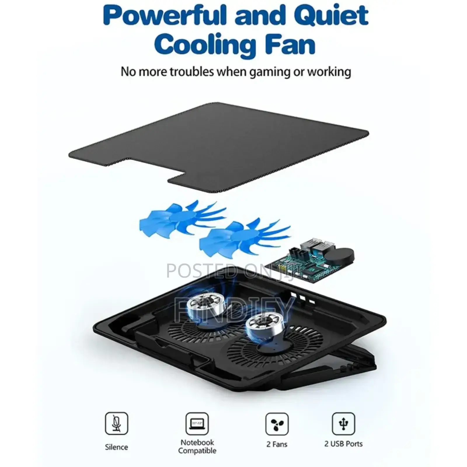 17 Inch Laptop Cooling Stand Portable Adjustable Blue Light