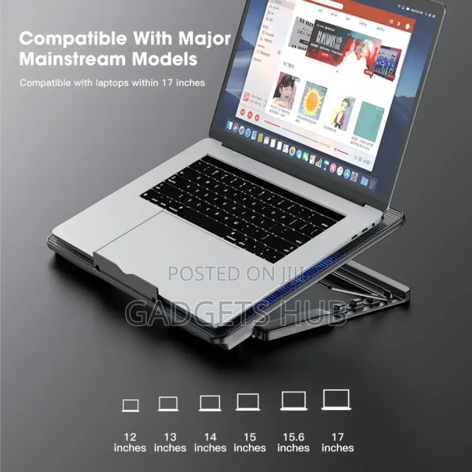 Laptop Stand With Cooling Fan Heatsink Dual