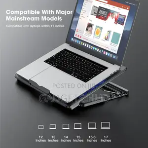 Laptop Stand With Cooling Fan Heatsink Dual