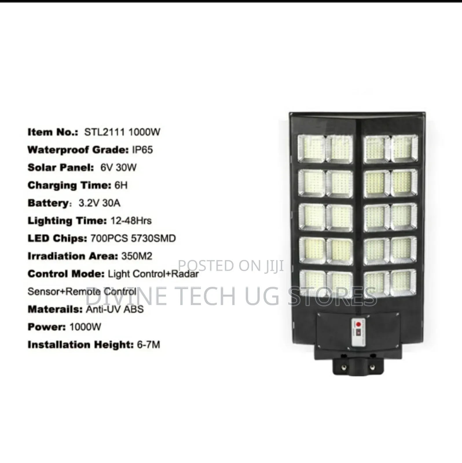 1000w Solar Street Light, Solar Street Light With Remote