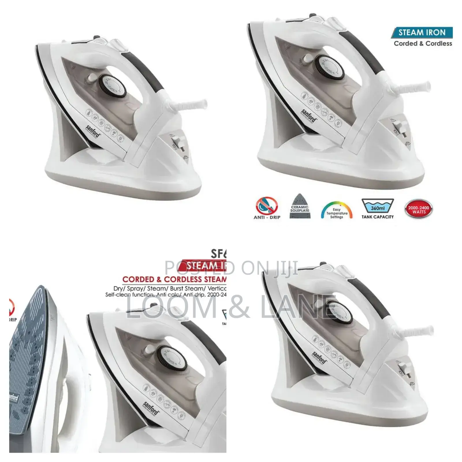 Sanford Cord and Cordless Steam Iron 2200w