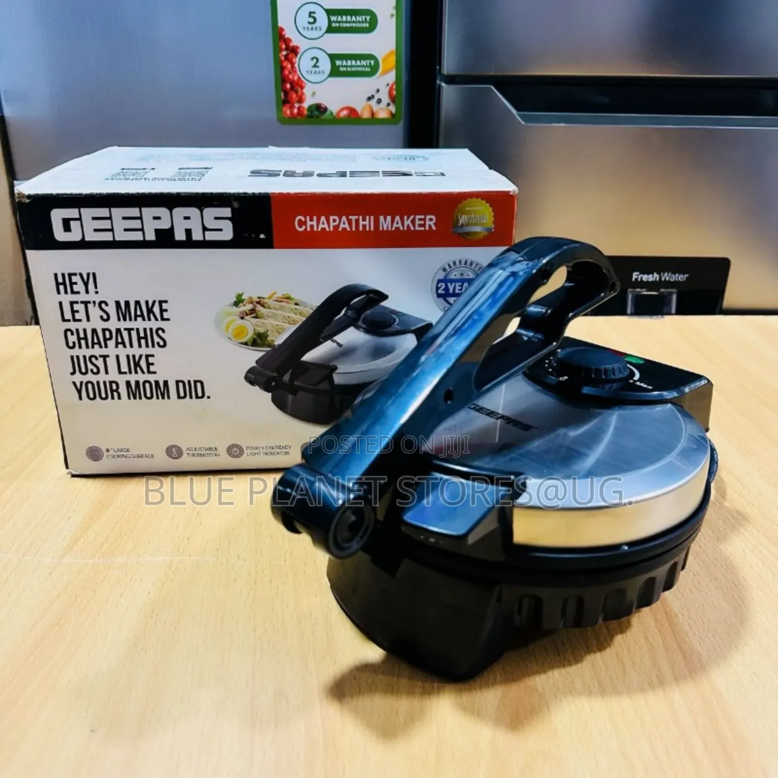 Geepas "8inch" Electric Chapathi Makers \\ 1000w \\ Gcm5429n