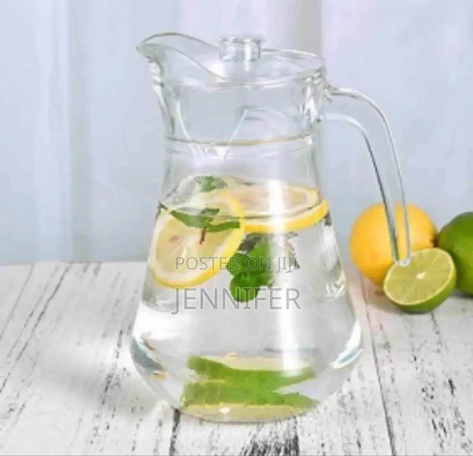 Glass Jar/ Pitcher With Lid