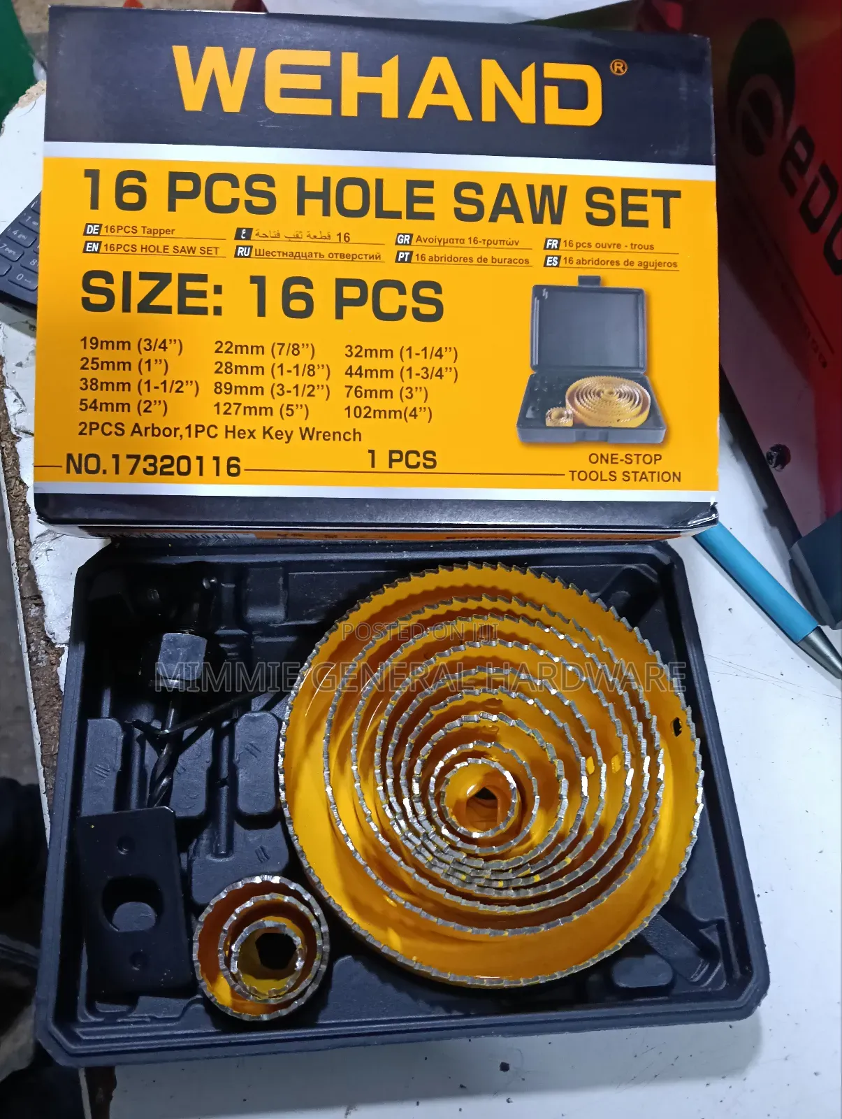 16pcs Big Wood Hole Saw Set