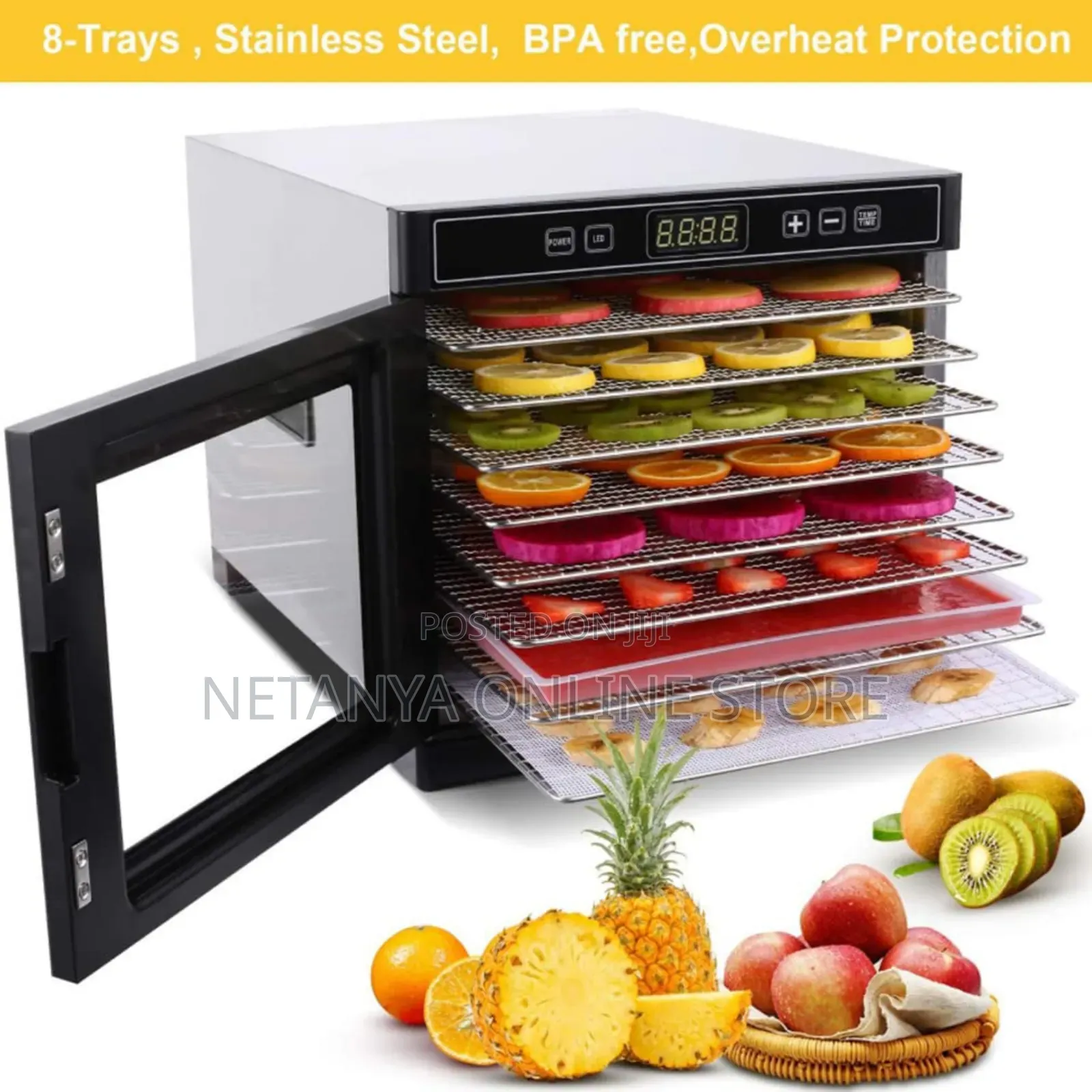 8trays Professional Stainless Steel Food Dehydrator