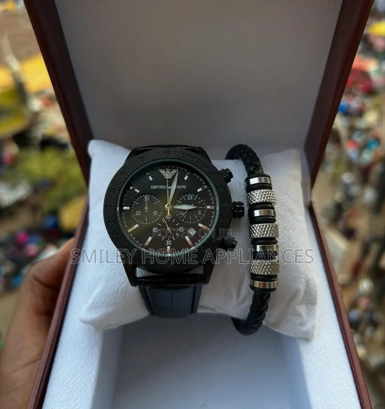 Black Emporio Armani Men's Classy Analog Wrist Watch